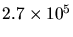 $2.7 \times 10^{5}$