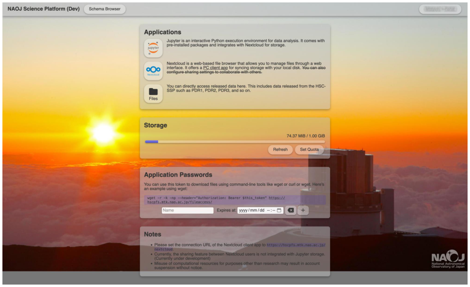 Image of PFS SP top page