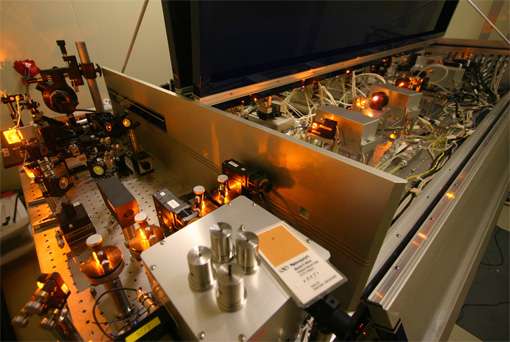 Optics that produce the laser beam